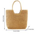 thumbnail image 3 of Jierger Women Shoulder Handbag Summer Women 𝑺𝒕𝒓𝒂𝒘 Beach Shopping tote Bag for Women Shoulder Purses and Handbags for Men Women Outdoor Travel Work, 3 of 4