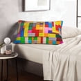 thumbnail image 6 of Uemuo Colorful Plastic Blocks Pattern Print Throw Pillow Case – Cozy & Soft Cushion Cover, Hypoallergenic Pillow Case for Sleeping, Perfect for Women with Envelope Closure-20"x30", 6 of 6