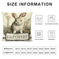 thumbnail image 6 of Nawypu  Vintage Farmhouse Bunny Throw Pillow Covers Retro Farm Rabbit Feed Home Décor Throw Pillow Case Cushion Cover Set of 2 (Vintage Rabbit) 20x20in, 6 of 6