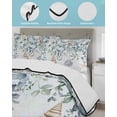 thumbnail image 4 of Quilts Full Size, Blue Coastal Soft Comforter Bedding Set for Bed, Eucalyptus Leaves Summer Beach Starfish Lightweight Quilted Bedspread with Pillow Cover(2 Pieces) for All Season, 78x90 Inch, 4 of 6