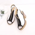 thumbnail image 3 of SACFOF Women's Chunky Stacked High Heel Sandals Peep Toe Front Zipper Cutout Platform Block Heeled Sandal, 3 of 6