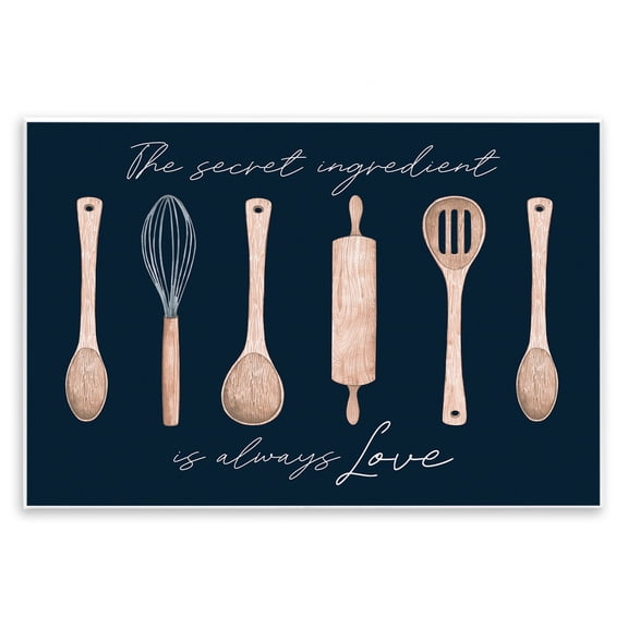Stupell Industries Secret Ingredient Always Love Quotes and Sayings Painting Unframed Art Print Wall Art, 15 x 10