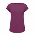 thumbnail image 5 of Endives Women's Short Sleeve T Shirts Casual Solid Color Tops Basic Loose Crew Neck Pullover Tee, 5 of 8