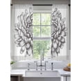 thumbnail image 2 of Vintage Chrysanthemum Sheer Curtains 72 Inch Length 2 Panels Set Window Treatments, Elegant Floral Retro Art Rod Pocket Semi Curtains for Living Room/Bedroom/Kitchen Décor, 104"W x 72"L, 2 of 7