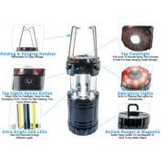 Collapsible Camping Lantern Flashlight COB LED Emergency Light - Magnetic Base, Flashlight, RED SOS & Emergency Light, Handle & Hanging Hook