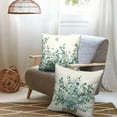 thumbnail image 3 of 2 Pack Sage Blue Green Leaf Pillow Covers Spring Eucalyptus Leaves Farmhouse Decorative Pillowcase 20x20 Inch Mason Jar Front Porch Outdoor Cushion Cover for Home Couch Sofa Bedroom, 3 of 6