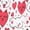 Heart Shape Cats, variant on Dailycode Women's Pajama Pants Wide Leg Lounge Pj Bottoms With Pockets Heart Shape Cats