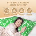 thumbnail image 3 of Body Pillow Cover - Soft Body Pillow Pillowcase, Bikes Pattern green Breathable Long Body Pillow Case Cover with Invisible Zipper 20x60in, 3 of 5