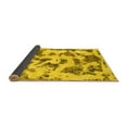 thumbnail image 2 of Ahgly Company Indoor Round Abstract Yellow Modern Area Rugs, 7' Round, 2 of 4