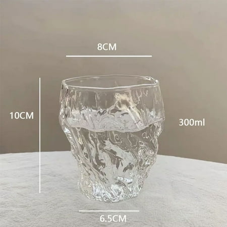 

10oz Glass Water Cup Twist Fold Bottle Household Fruit Juice Tea Cup Lovely Beer Cup Ins Style Korean Milk Cups Coffee Mug