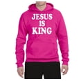 thumbnail image 2 of Jesus Is King Bible Scripture | Mens Christian Hooded Sweatshirt Graphic Hoodie, Fuschia, Small, 2 of 3