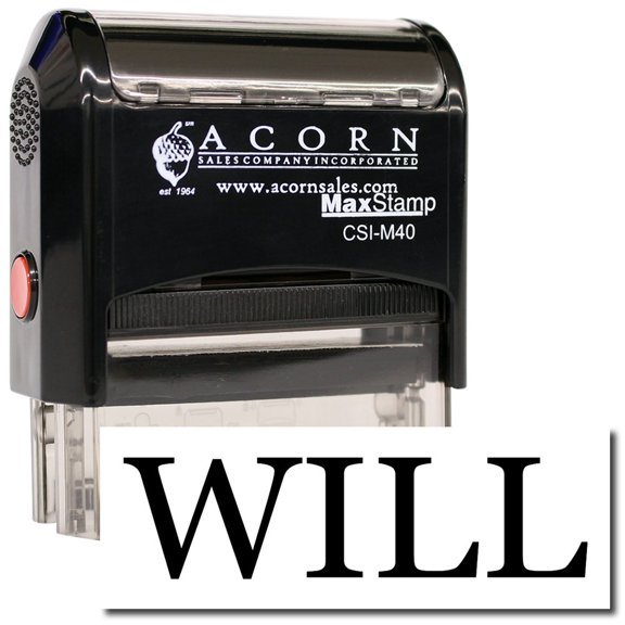 Large Self-Inking Will Stamp