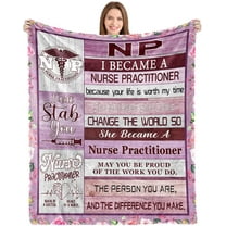 Nurse Practitioner Gifts for Women, Nurse Practitioner Appreciation Gift, Nurse Practitioner Week Gifts, Nurse Graduation Gifts for NP, Christmas Birthday Gifts for NP Blanket 50 * 60
