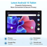 10.1 Inch Android 15 Tablet, 8GB RAM 32GB ROM/ 1TB Expandable Tablets, 1.8Ghz Quad-core Processor WiFi Tablet, 6000mAh Battery, 1280*800 IPS HD Touch Screen, 5G WiFi 6 Tablet, GMS Google Tableta PC.