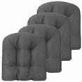 thumbnail image 2 of Aimee Lii 4 Pack 17.5 x 17 Inch U-Shaped Chair Pads with Polyester Cover, Outdoor Patio Furniture, Gray, 2 of 9