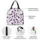 thumbnail image 4 of Easygdp Violets Flowers Bolsa Térmica Premium - Tela Oxford Impermeable, Gran Capacidad, Bolsillo Frontal, Unisex para Trabajo, Escuela, Actividades al Aire Libre y Picnics, 4 of 8