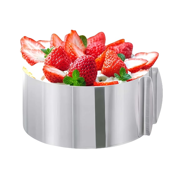 Round Stainless Steel Mousse Ring Cutter Set for Baking Pastries and Cakes