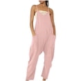 thumbnail image 1 of lmcalzta Womens Jumpsuits Summer Rompers Spaghetti Strap Camisole Pnats with Pockets Overall Outfits, 1 of 8