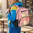 thumbnail image 2 of KUIFORTI Mushroom Frog Toddler Backpack Girls Kids School Bag with Multiple Storage Pockets Adjustable Straps 13.5 Inch for Preschool Kindergarten School Supplies, 2 of 7