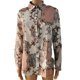 thumbnail image 3 of Tops Con Cuello En V Blusa Dama Formal Estampado Floral Estilo Barroco Vacaciones Vacaciones (Blanco XL) Ygjytge para Mujer Blanco T XXL, 3 of 6