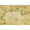 thumbnail image 2 of Vintage Maps 24x17 Black Modern Framed Museum Art Print Titled - New France by Champlain, 2 of 4