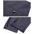 thumbnail image 5 of Muscularfit Men's Casual Pants Office Business Gray Trousers Slim Ankle Flat Front Athletic Pants for Men,30, 5 of 5