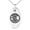Silver, variant on Stainless Steel Three-Tiered Pine Kamon Crest Engraved Small Oval Charm Pendant Necklace