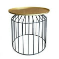 thumbnail image 3 of Home Square Round Tray Top Metal Side End Table in Gold & Black - Set of 2, 3 of 4