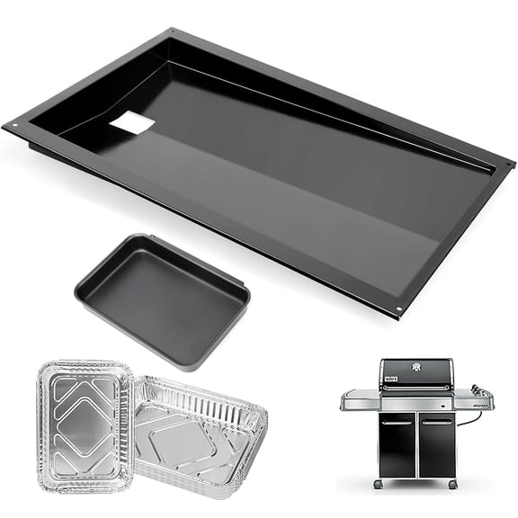 67767 Grease Tray, 67047 Catch Pan for Weber Genesis 300 Series (2007–2010), Fits Weber Genesis E-310 S-310 E-330 S-330 E-330, Includes 10 pcs Liners