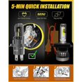 thumbnail image 5 of 2x High Power H4 LED Headlight 1:1 Mini Size Headlamp 20000LM 6500K Car Lamps Super Bright Plug and Play Car Headlight Bulbs, 5 of 5