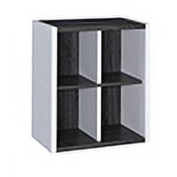Kepooman 4 Layers Modern Reversible Wood Diy Organizer Display Rack for Home Office, Black Kepooman 4 Layers Modern Reversible Wood Diy Organizer Display Rack for Home Office, Black