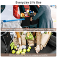 thumbnail image 5 of ENROSLU Reusable Grocery Bags with Long Handles, 10 Pack , 35L Large Foldable Reusable Shopping Bags,Durable and Eco Friendly-Grey, Washable Shopping Bags, 5 of 6