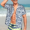 thumbnail image 5 of Lsque Seaside Primary Color pattern Hawaiian Shirt for Men, Unisex Summer Beach Casual Short Sleeve Button Down Shirts-Small, 5 of 9