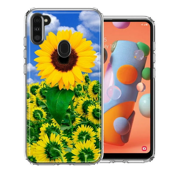 MUNDAZE For Samsung A11 Sunflowers Design Double Layer Phone Case Cover