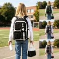 thumbnail image 2 of Kcolen Backpack for School,Cute Y2K Backpack Set Lightweight Backpack With Multiple Pockets for First Day of School,Purple, 2 of 7