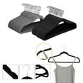 thumbnail image 3 of Clearance Kaireo Home Textile Storage, Flocking Hanger Gray, Hanger Bag with 10 Velvet Hangers That Can Rotate 360 ° and Are Elastic Hangers Space and Are Non Slip Hangers with Velvet Sleeves, 3 of 8