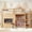 Light Natural, variant on Full Wood Low Loft Bed with Sliding Chalkboard and Bookshelf, Solid Wood Loft Bed with Guardrails and Ladder, Mattress Not Included,Light Natural