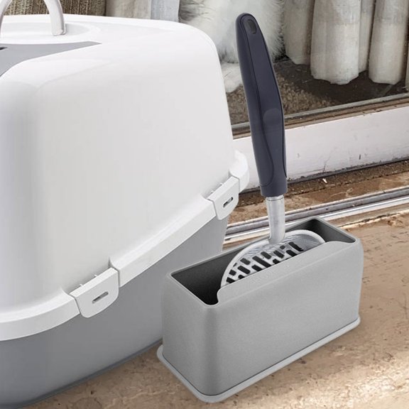 Cat Litter Scoop Holder with Stand, Durable Storage for Metal & Plastic Scoops, Modern Indoor Design, Fits Most Cat Litter Scoopers
