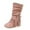 style-02 Red, variant on Gubotare Riding Boots for Girls Girls Kids Winter Fashion Knee High Winter Boots Buckle Zipper Riding Boot Mid Boot Size 3 (Red,Big Kids 3)