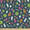 thumbnail image 2 of Ambesonne Vegetable Fabric by the Yard Upholstery, Carrot Zucchini Garlic, 1 Yard, Multicolor, 2 of 5