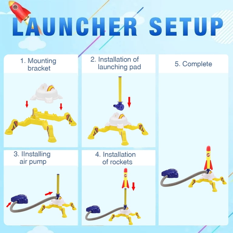 Zacro Dueling Rocket Launcher, 6 Foam Rockets, 100 Feet photo 7