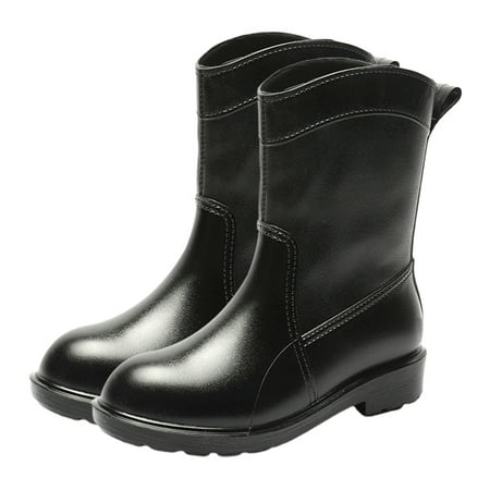 

Mid Calf Rain Boots Fashionable Comfortable Shoes Waterproof Non-Slip Boots for Women for Outdoor Camping Hiking 36 Black