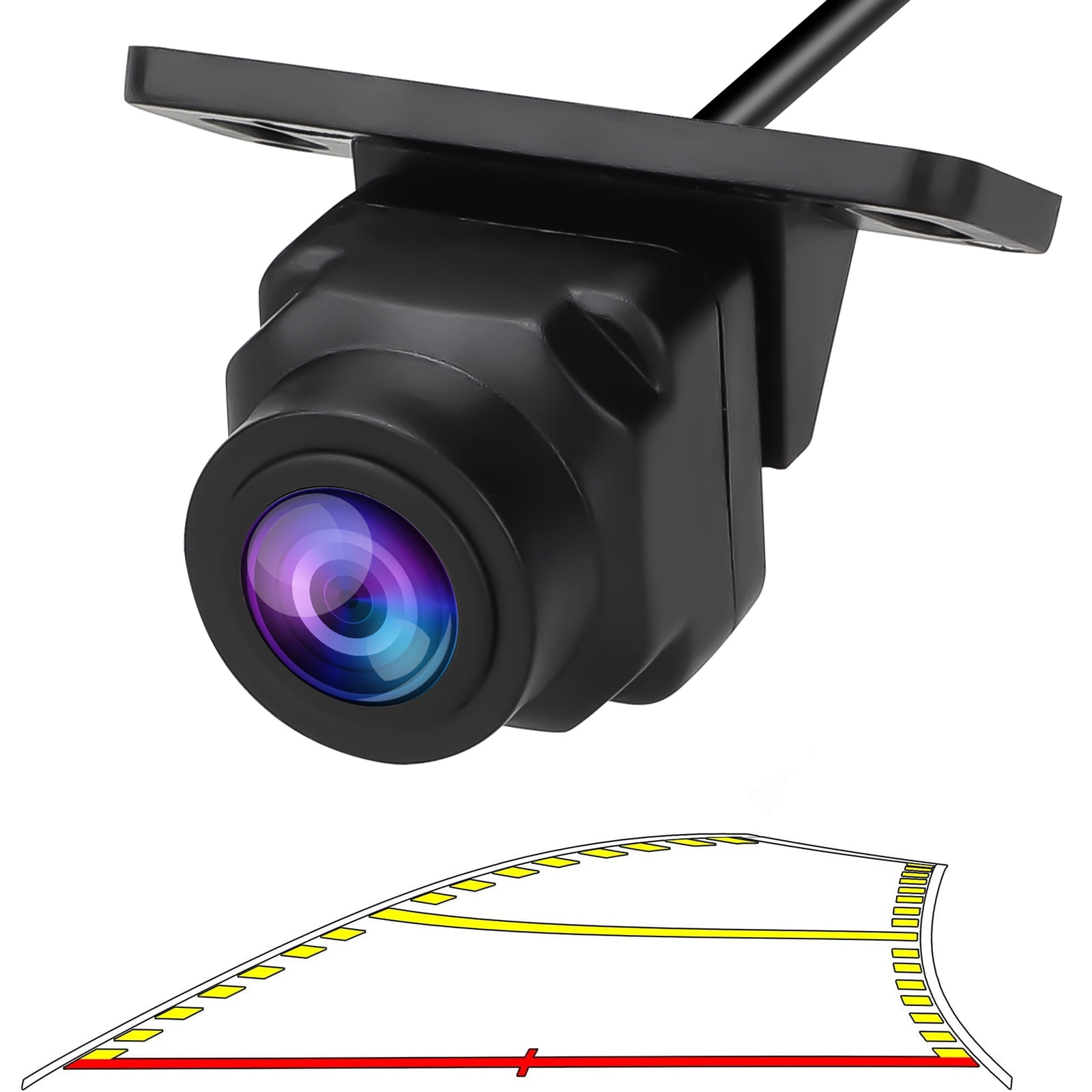 TSV 155° Reverse Camera, Backup Camera with Night Vision, 720P Car Rear View Camera with Movable