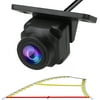 TSV 155° Reverse Camera, Backup Camera with Night Vision, 720P Car Rear View Camera with Movable Guide Line, Waterproof Car Reversing Camera, Black