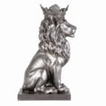thumbnail image 3 of Estatua de león con corona de Sculpture Hi-Line Gift Ltd., 37 cm, 3 of 7