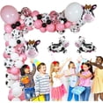 thumbnail image 5 of Cow Party Balloons, Farm Party Balloons Set of Cow Foil Balloons, Cow Print Balloons, Baby Pink Balloons, Walking Cow Mylar Balloon for Farm Birthday Party, Farm Animal Theme Party, 5 of 7