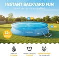 thumbnail image 2 of Funsicle 12'x30" Sea-Thru QuickSet Inflatable Ring Top Outdoor Above Ground Pool, 2 of 6