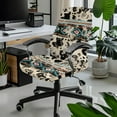 thumbnail image 2 of Xoenoiee Aztec Tribe Cow Spot Print Office Chair Covers, Stretch Computer Boss Chair Cover with Button High Back Chair Slipcover Anti-Dust Rotating Chair Cover for Home Office, Large, 2 of 6