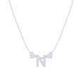 thumbnail image 4 of SuperJeweler N Initial Necklace for Women, Gold Hearts, Free 17" Cable Chain, 4 of 4