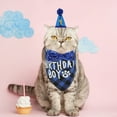 thumbnail image 6 of Unique Bargains Cat Birthday Decorations Cat Birthday Hat Bandana Number Cat Birthday Outfit Cat Party Outfit for Cats Kitten Birthday Decorations Blue, 6 of 7